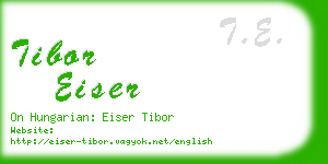 tibor eiser business card
